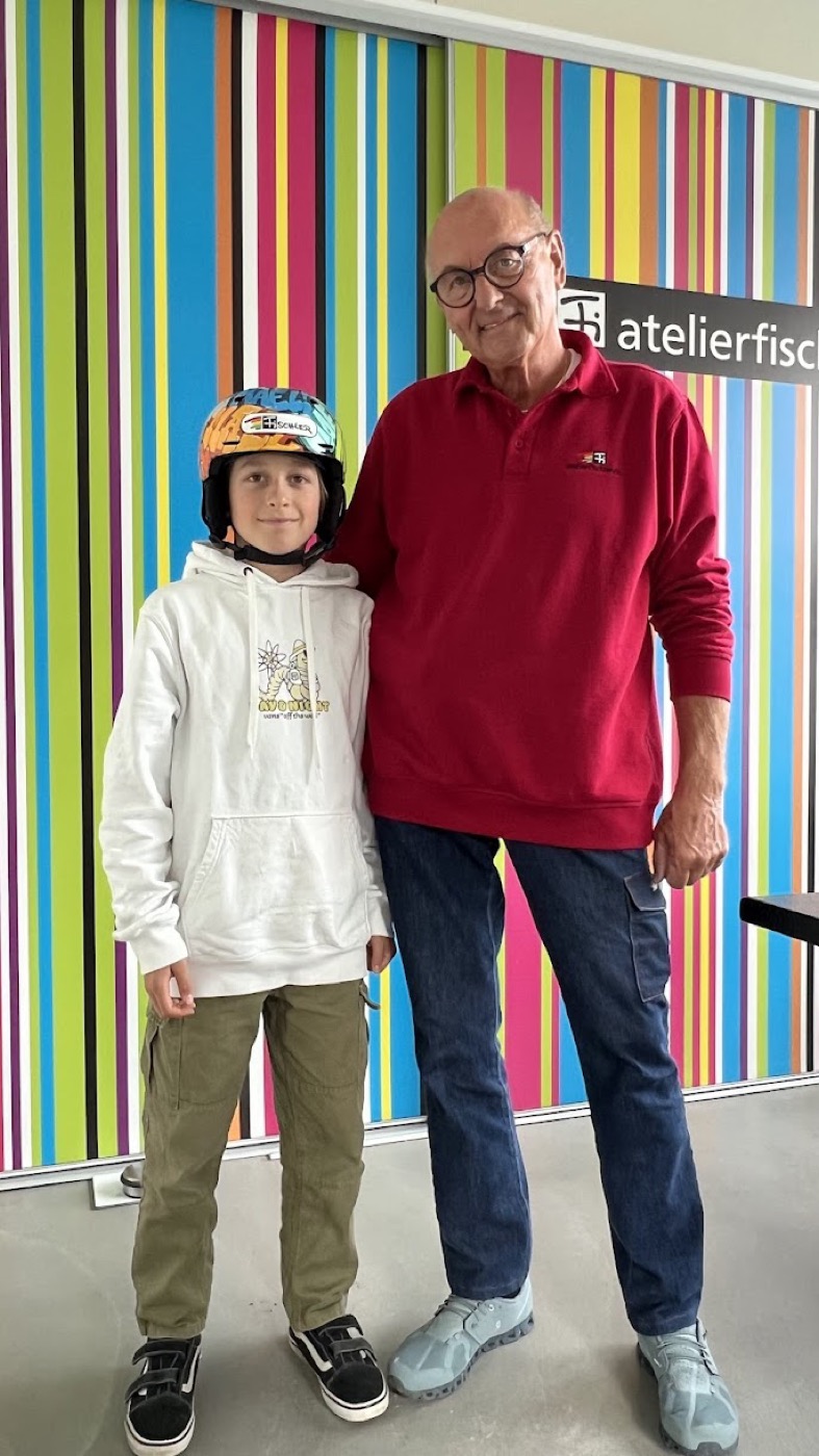 Mael Fretz with sponsor Atelier Fischler